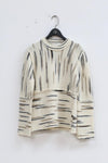 SWAYING/KNIT coarse wool gradient pullover SW22AW1T71 white/black brown